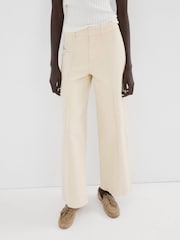 Mango Yellow Waist Detail Jeans - Image 1 of 6