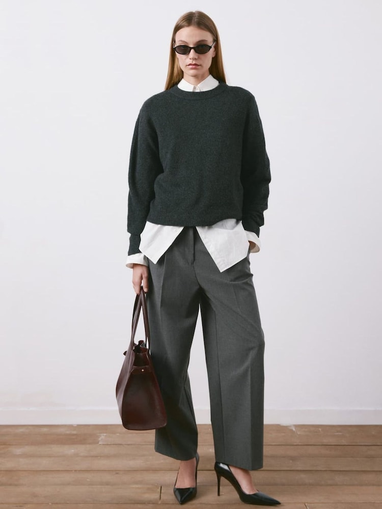 Mango Grey Straight Leg Trousers - Image 2 of 5