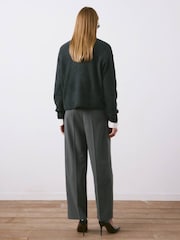 Mango Grey Straight Leg Trousers - Image 4 of 5