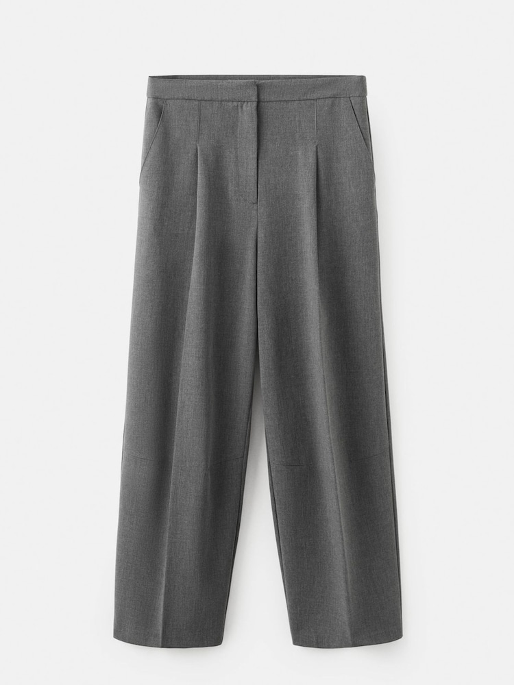 Mango Grey Straight Leg Trousers - Image 5 of 5