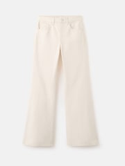 Mango Cream Mid Rise Wide Leg Flare Jeans - Image 6 of 6