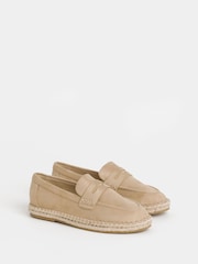 JD Williams Cream Loafer Espadrille Shoes - Image 3 of 4