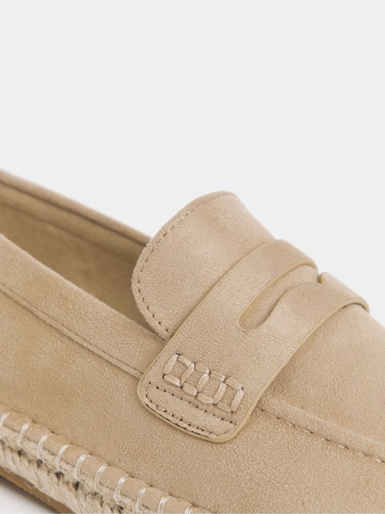 JD Williams Cream Loafer Espadrille Shoes - Image 4 of 4