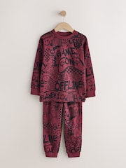 Grey/Red/Blue Graffiti Long Sleeve Pyjamas 3 Pack (3-16yrs) - Image 6 of 7