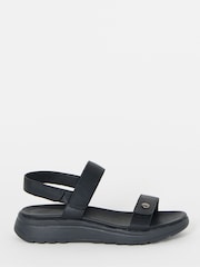 JD Williams Black Two Part Sporty Sandals - Image 2 of 4