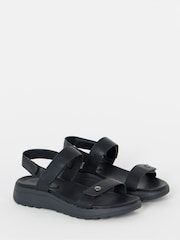 JD Williams Black Two Part Sporty Sandals - Image 3 of 4