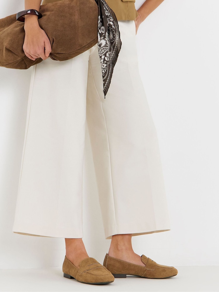 JD Williams Cream Soft Square Toe Loafers - Image 1 of 4 JD Williams Cream Soft Square Toe Loafers - Image 1 of 4