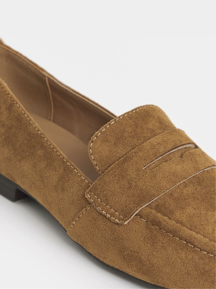 JD Williams Cream Soft Square Toe Loafers - Image 4 of 4 JD Williams Cream Soft Square Toe Loafers - Image 4 of 4