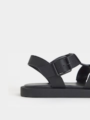 JD Williams Black Fisherman Comfort Sandals - Image 4 of 4