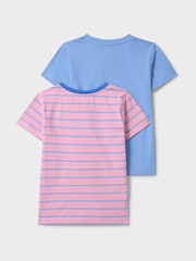 Crew Clothing Pink Plain & Stripe Crew T-Shirts 2 Pack - Image 2 of 3