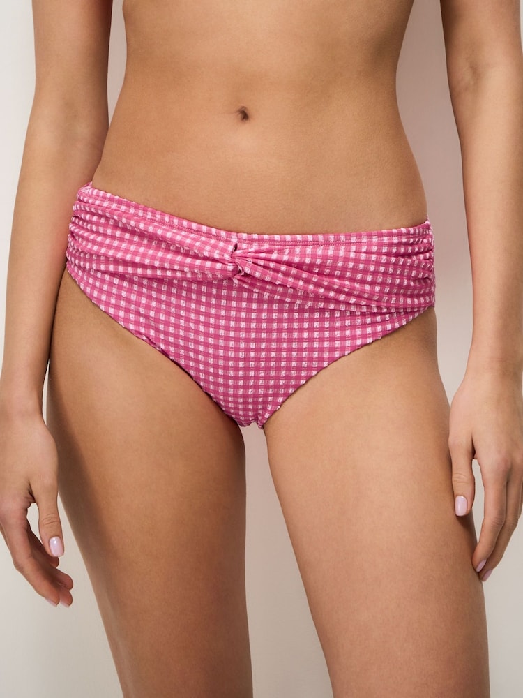 Crew Clothing Twist Front Seersucker Bikini Bottoms - Image 1 of 5