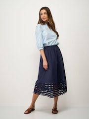 Crew Clothing Lois Cut Out Detailed Midi Skirt - 画像 1 / 5