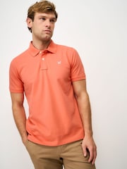 Crew Clothing Orange Classic Cotton Piqué Polo Shirt - Image 1 of 5