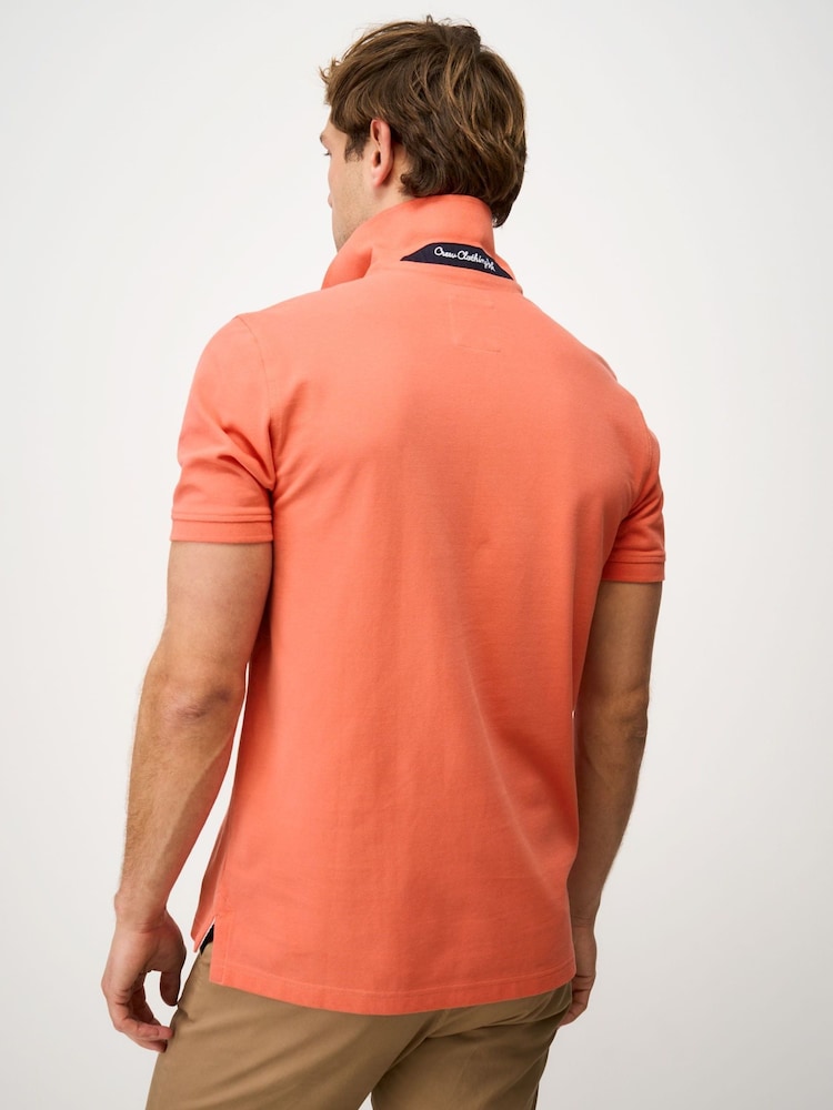 Crew Clothing Orange Classic Cotton Piqué Polo Shirt - Image 2 of 5