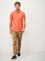 Crew Clothing Orange Classic Cotton Piqué Polo Shirt - Image 3 of 5