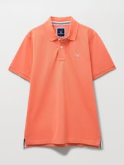 Crew Clothing Orange Classic Cotton Piqué Polo Shirt - Image 5 of 5