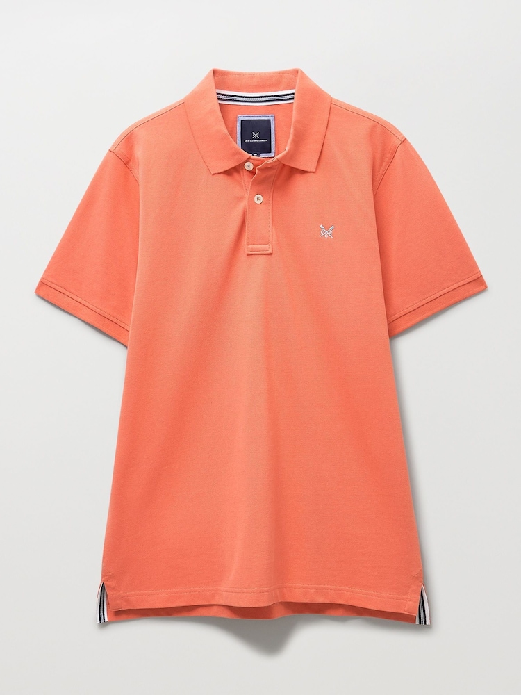Crew Clothing Orange Classic Cotton Piqué Polo Shirt - Image 5 of 5