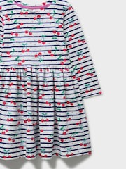 Crew Clothing Blue Classic Long Sleeve Striped Jersey Dress - Image 3 of 3