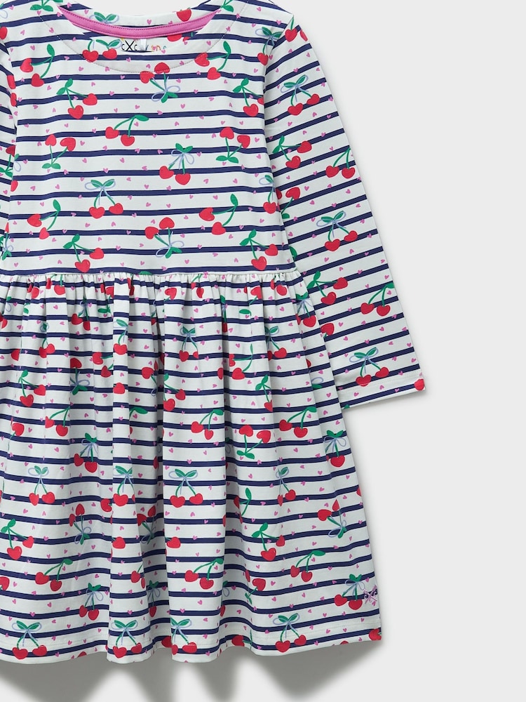 Crew Clothing Blue Classic Long Sleeve Striped Jersey Dress - Image 3 of 3 Crew Clothing Blue Classic Long Sleeve Striped Jersey Dress - Image 3 of 3