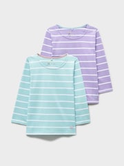 Verde - Crew Clothing Striped Cotton Breton Tops 2 Pack - Imagem 1 de 3