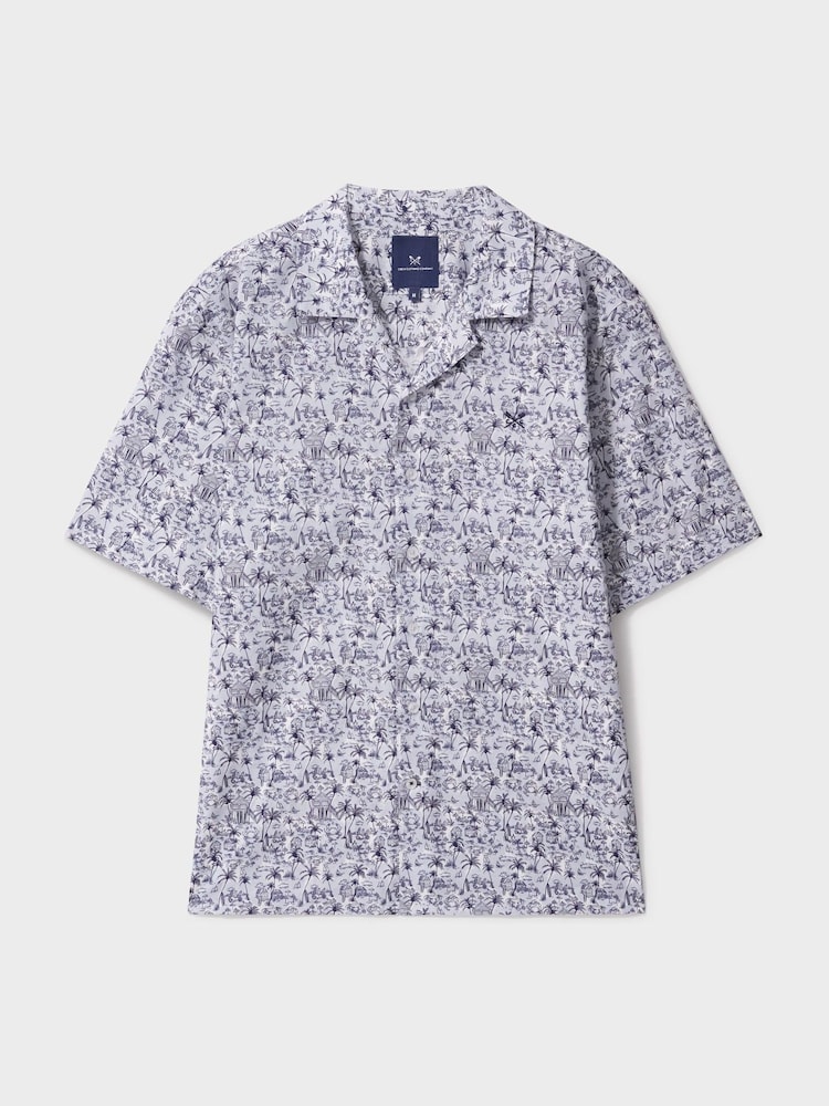 Crew Clothing Short Sleeve Tropical Print Collar Shirt - Imagen 5 de 5
