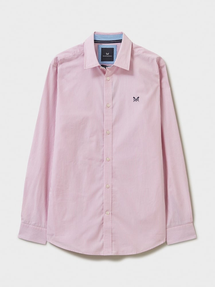 وردي - Crew Clothing Crew Classic Micro Stripe Shirt - Image 5 of 5 وردي - Crew Clothing Crew Classic Micro Stripe Shirt - Image 5 of 5
