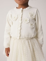 Ecru White Party Occasion Skirt Set (3mths-10yrs) - Image 3 of 9