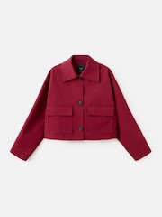 Mango Red Collared Button Up Jacket - Image 5 of 5