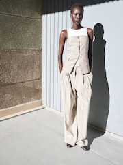 Mango Grey Button Up Bandeau Top - Image 2 of 5