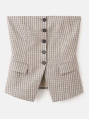 Mango Grey Button Up Bandeau Top - Image 5 of 5