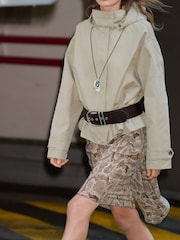 Mango Nude Funnel Neck Utility Jacket With Detatchable Hoodie - Image 4 of 5