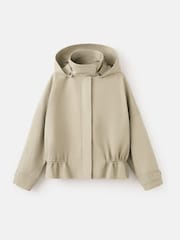 Mango Nude Funnel Neck Utility Jacket With Detatchable Hoodie - Image 5 of 5