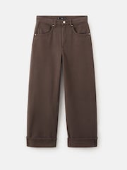Mango Brown Mid Rise Foldover Balloon Jeans - Image 5 of 5