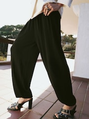 Mango Black Balloon Trousers - Image 1 of 5