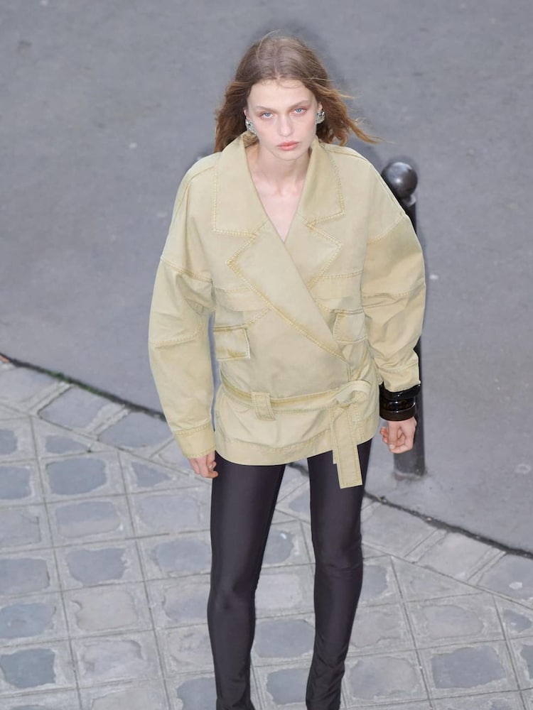 Mango Brown Drop Waist Utility Jacket - Image 1 of 5