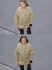 Mango Brown Drop Waist Utility Jacket - Image 4 of 5