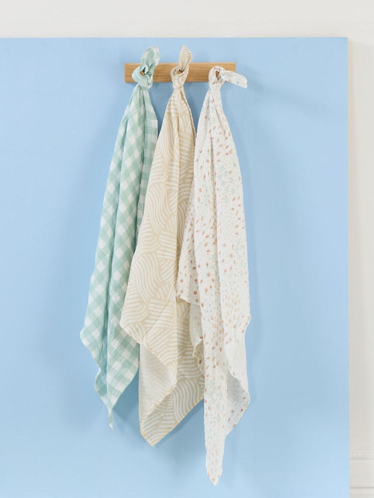 Tutti Bambini 3 Pack Good Life Large Muslin Squares - Image 1 of 1