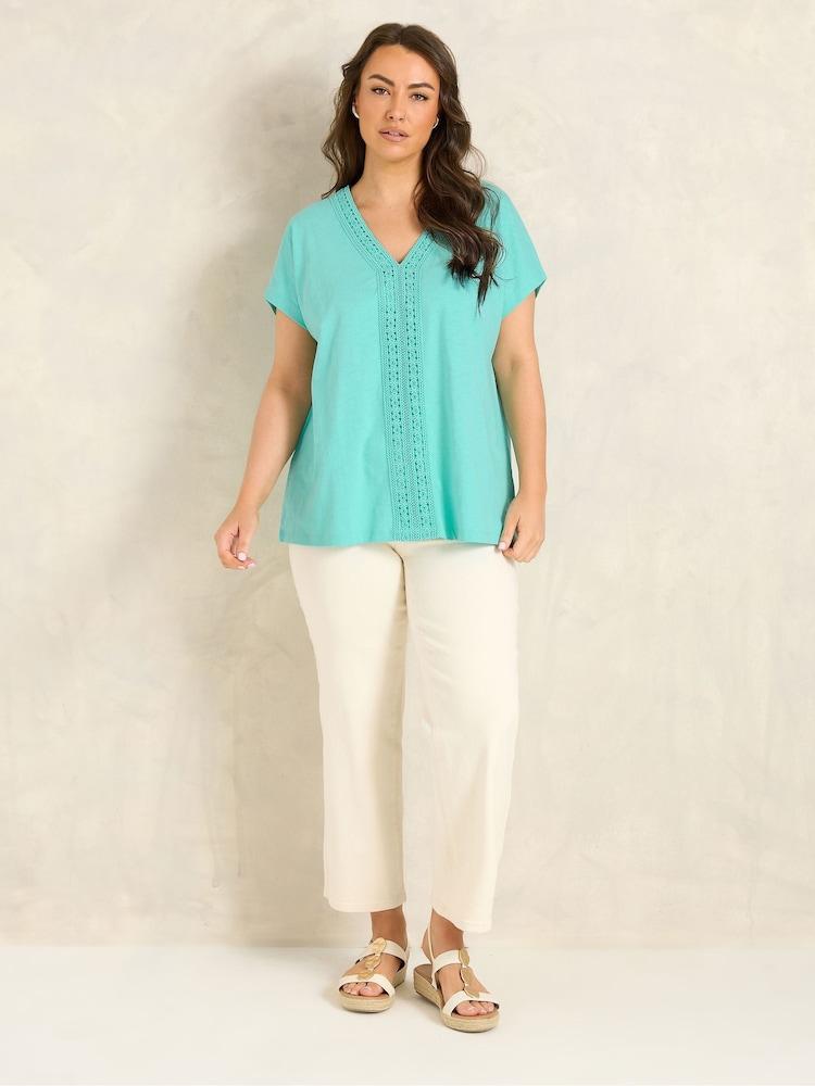 Evans Blue Crochet Trim Top - Image 2 of 5