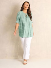 Evans Green Dobby Boho Top - Image 2 of 5