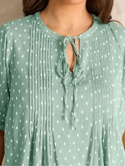 Evans Green Dobby Boho Top - Image 4 of 5