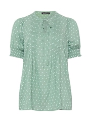 Evans Green Dobby Boho Top - Image 5 of 5