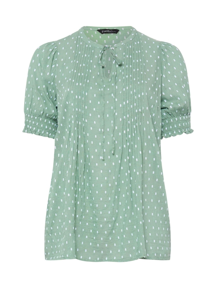 Evans Green Dobby Boho Top - Image 5 of 5