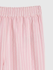 River Island Pink Stripe Denim Wide Leg Trousers - Image 3 of 4