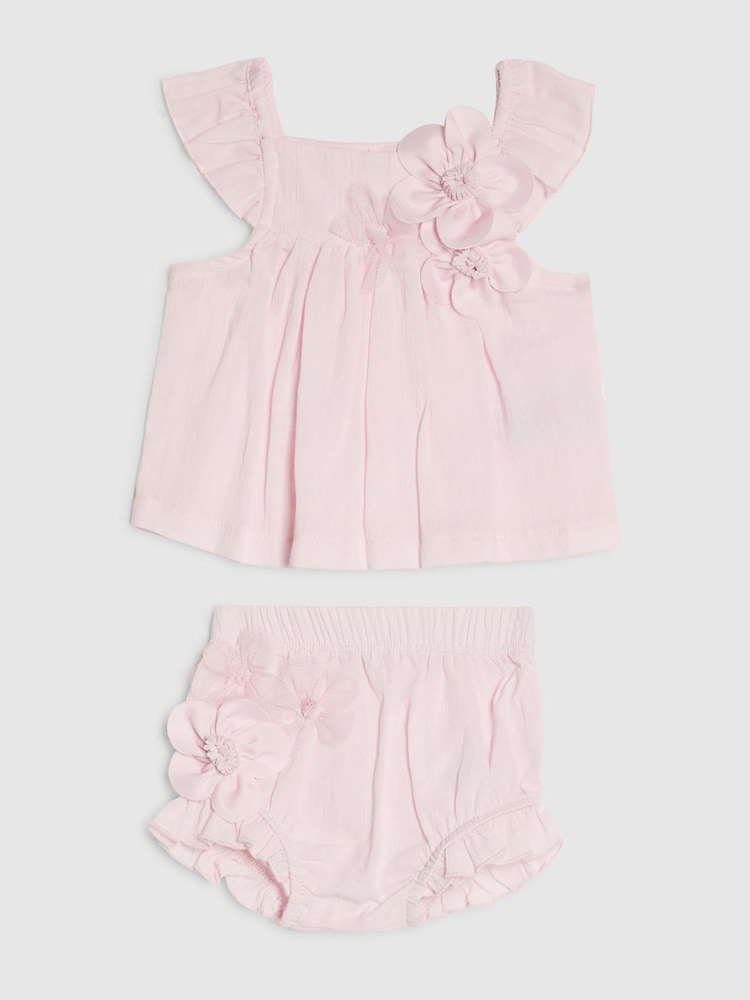 River Island Pink Flower Smock Top And Shorts Set - Image 1 of 4 River Island Pink Flower Smock Top And Shorts Set - Image 1 of 4