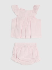 River Island Pink Flower Smock Top And Shorts Set - Image 2 of 4