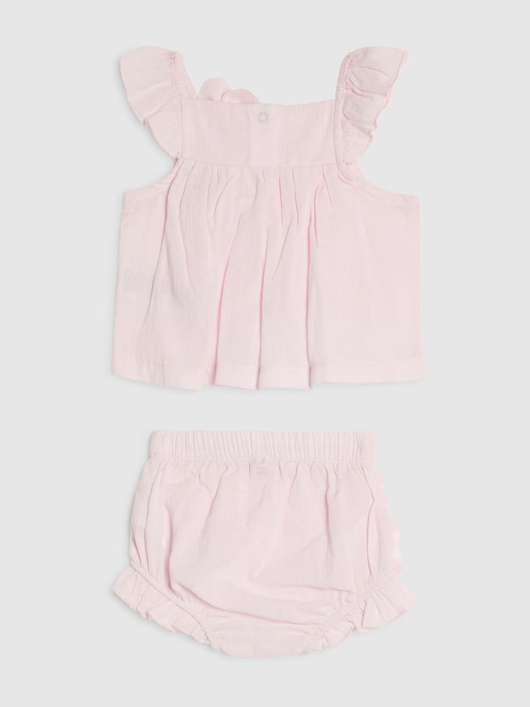 River Island Pink Flower Smock Top And Shorts Set - Image 2 of 4 River Island Pink Flower Smock Top And Shorts Set - Image 2 of 4