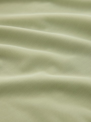 Sage Green Mesh Asymmetric Cape Top - Image 8 of 8