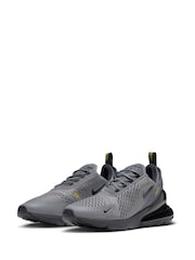 Nike Grey Yellow Air Max 270 Trainers - Image 3 of 8