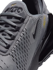 Nike Grey Yellow Air Max 270 Trainers - Image 7 of 8
