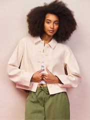 Ro&Zo Natural Cotton Twill Denim Jacket - Image 1 of 7